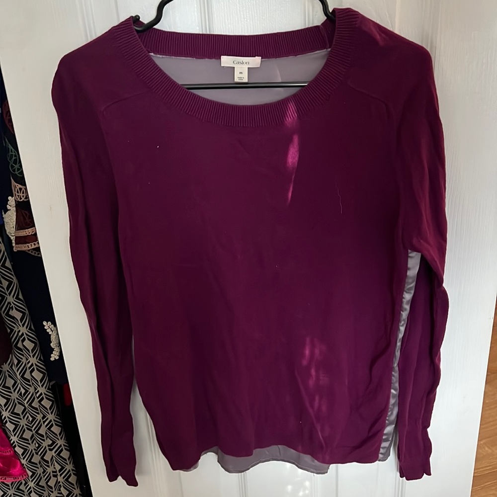 Caslon grape two tone sweater